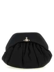 Black Viscose Clutch Bag