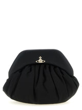 Black Viscose Clutch Bag