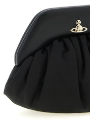 Black Viscose Clutch Bag