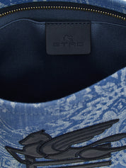 Blue Cotton Clutch Bag