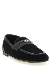 Black Calfskin Slip-On Loafers
