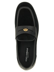 Black Calfskin Slip-On Loafers