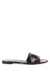 Black Calfskin Slides