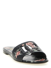 Black Calfskin Slides