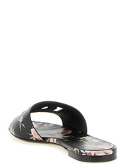 Black Calfskin Slides