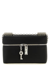 Black Viscose Crossbody Bag