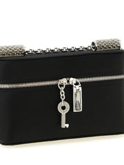 Black Viscose Crossbody Bag