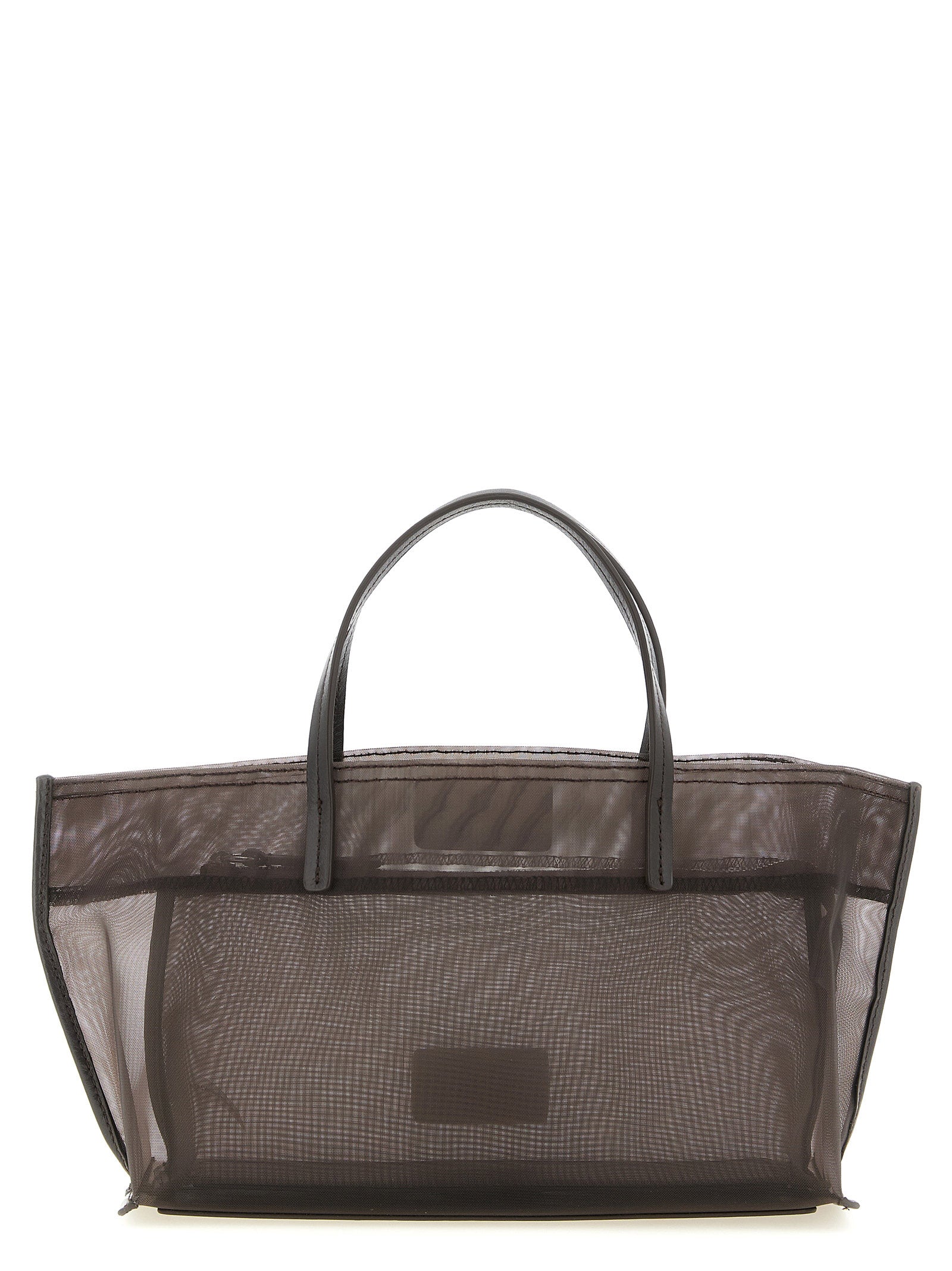 Brown Polyamide Tote Bag