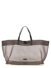 Brown Polyamide Tote Bag