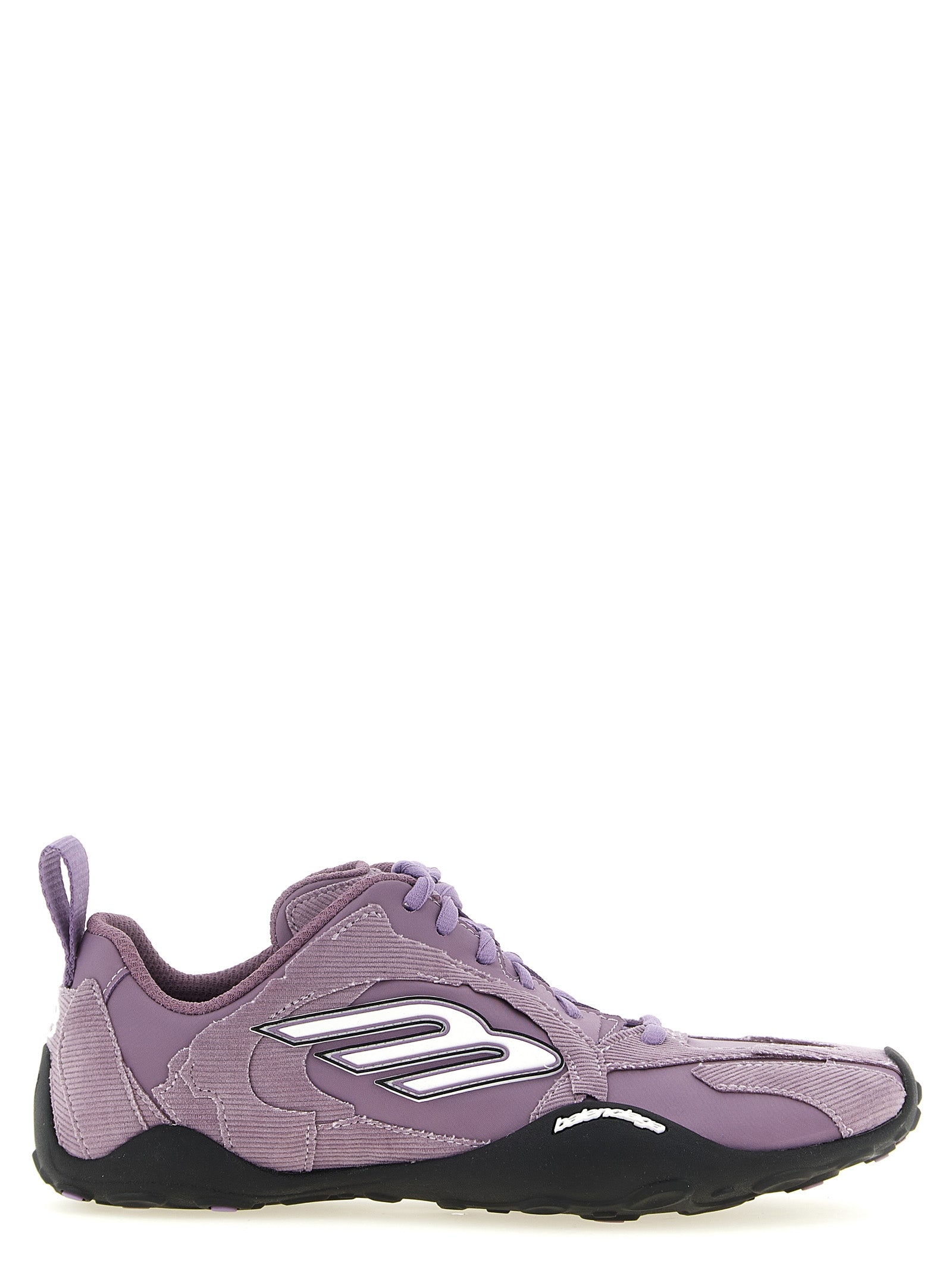 Purple Polyester Athletic Sneakers