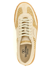 Valentino Garavani Beige Calfskin Low Top Sneakers