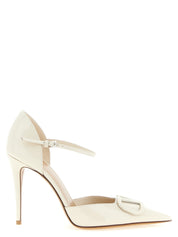 Valentino Garavani White Calfskin High Heel Pumps