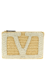 White Viscose Clutch Bag