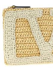 White Viscose Clutch Bag