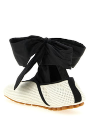 Bicolor Lamb Leather Ballet Flats