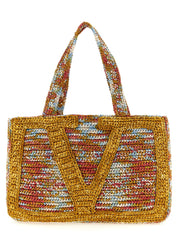 Multicolor Viscose Tote Bag