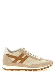 Beige Polyamide Athletic Sneakers