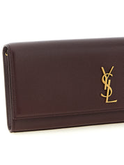Saint Laurent Bordeaux Calfskin Clutch Bag