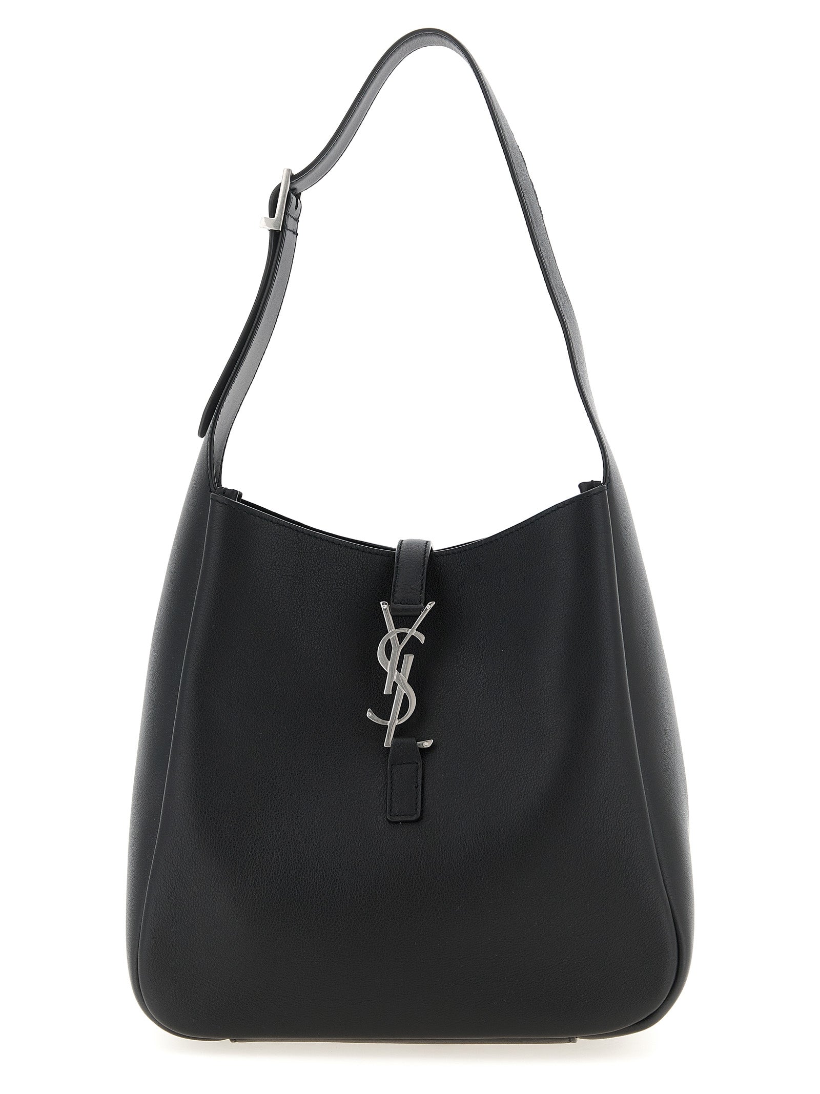 Black Calfskin Shoulder Bag