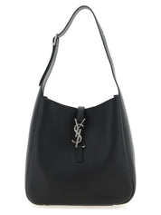 Black Calfskin Shoulder Bag