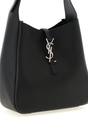Black Calfskin Shoulder Bag