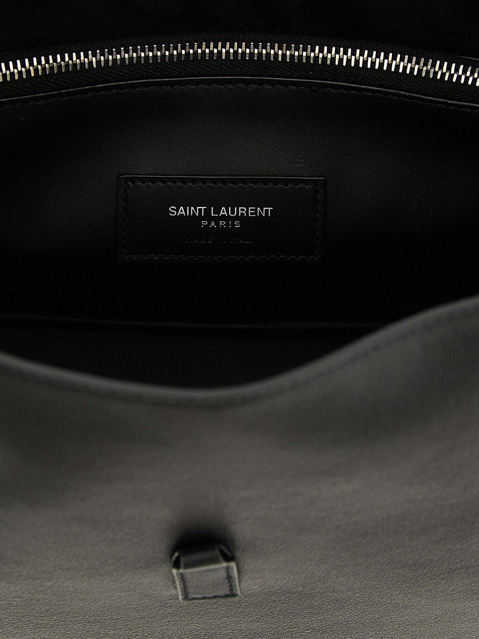 Black Calfskin Shoulder Bag