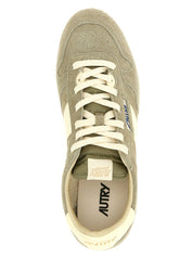 Gray Cowhide Athletic Sneakers