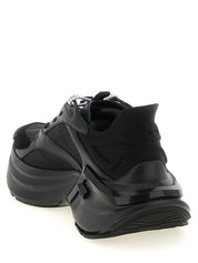Black Calfskin Athletic Sneakers