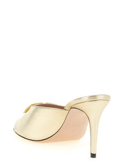 Valentino Garavani Gold Goatskin Stiletto Heel Sandals