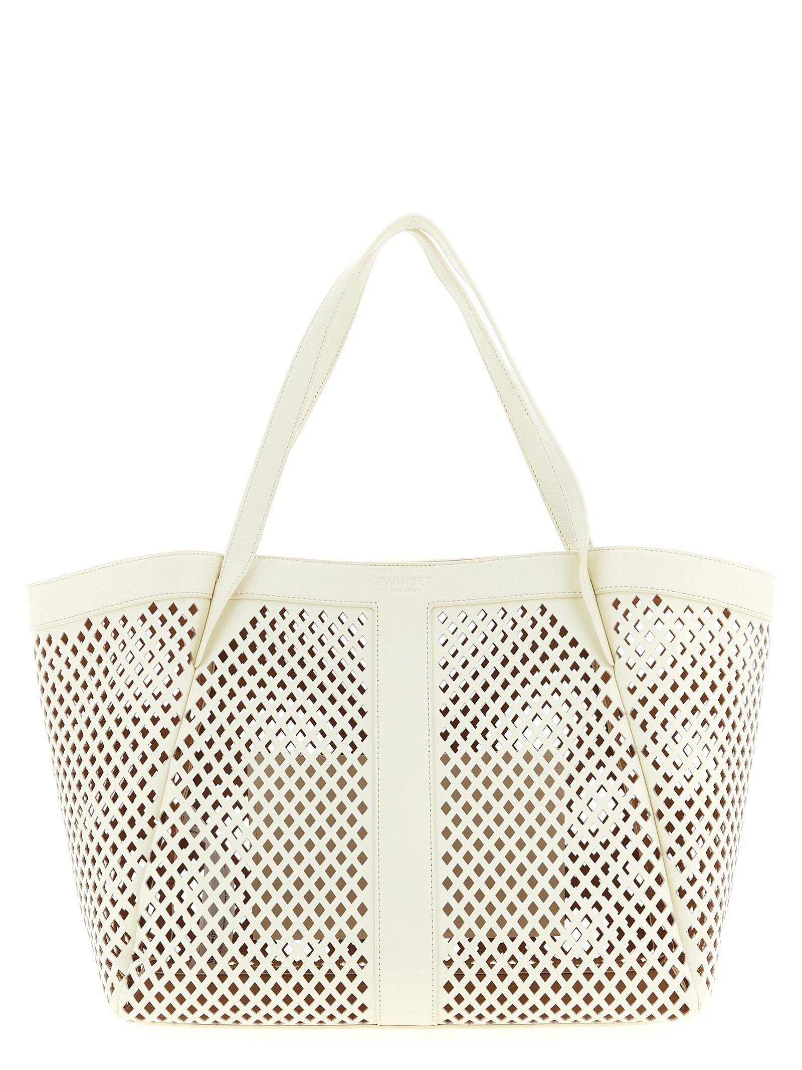 White Leather Tote Bag