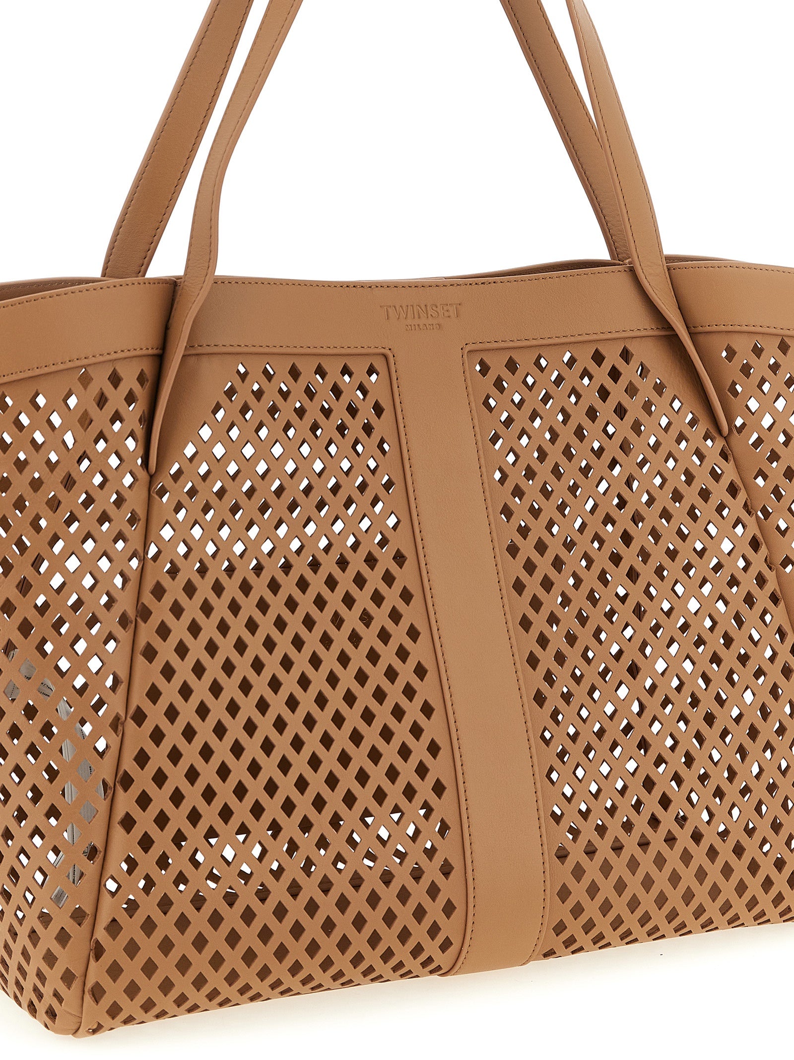 Brown Polyethylene Tote Bag