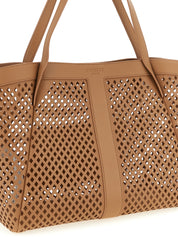 Brown Polyethylene Tote Bag