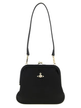 Black Viscose Clutch Bag