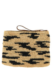 Multicolor Raffia Clutch Bag