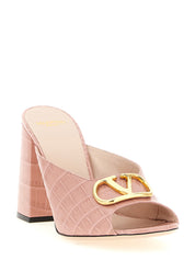 Valentino Garavani Multicolor Calfskin Stiletto Heel Sandals