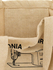 Beige Cotton Tote Bag