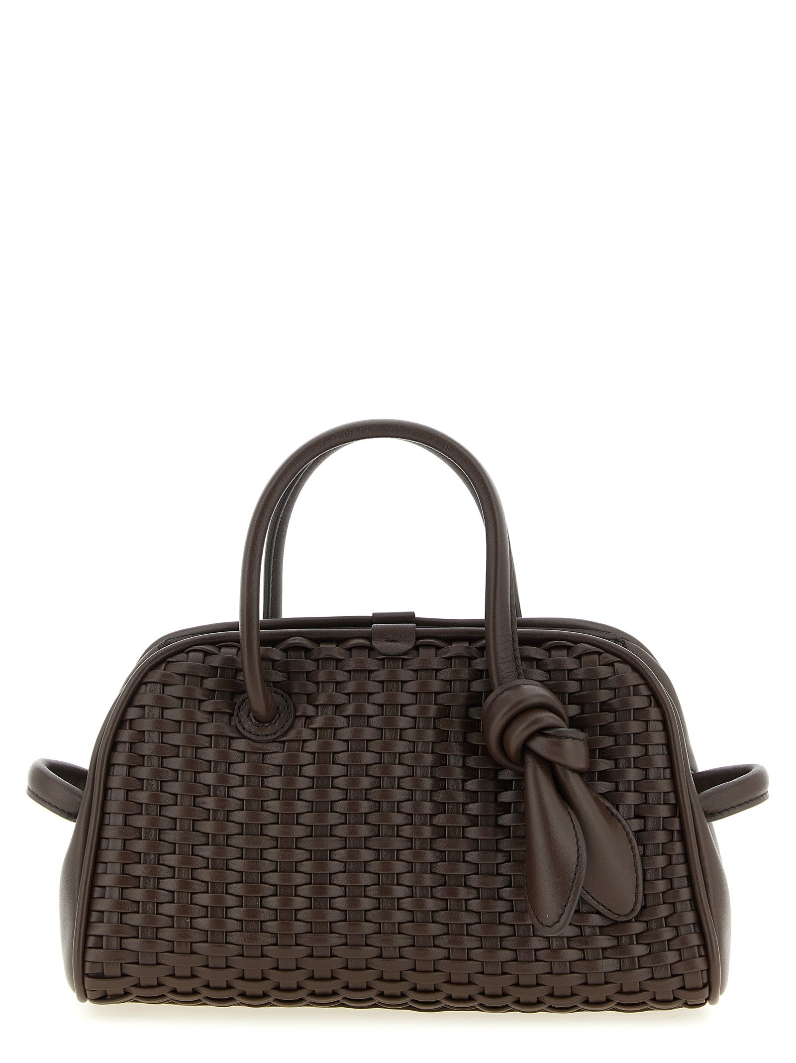 Brown Cotton Handbag