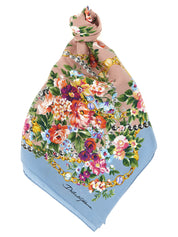 Dolce & Gabbana Blue Silk Scarf