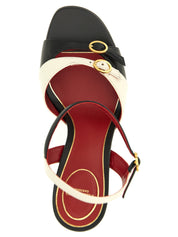 Valentino Garavani Bicolor Calfskin Stiletto Heel Sandals