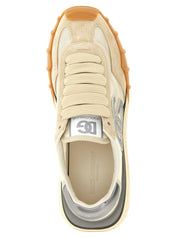 Silver Calfskin Athletic Sneakers