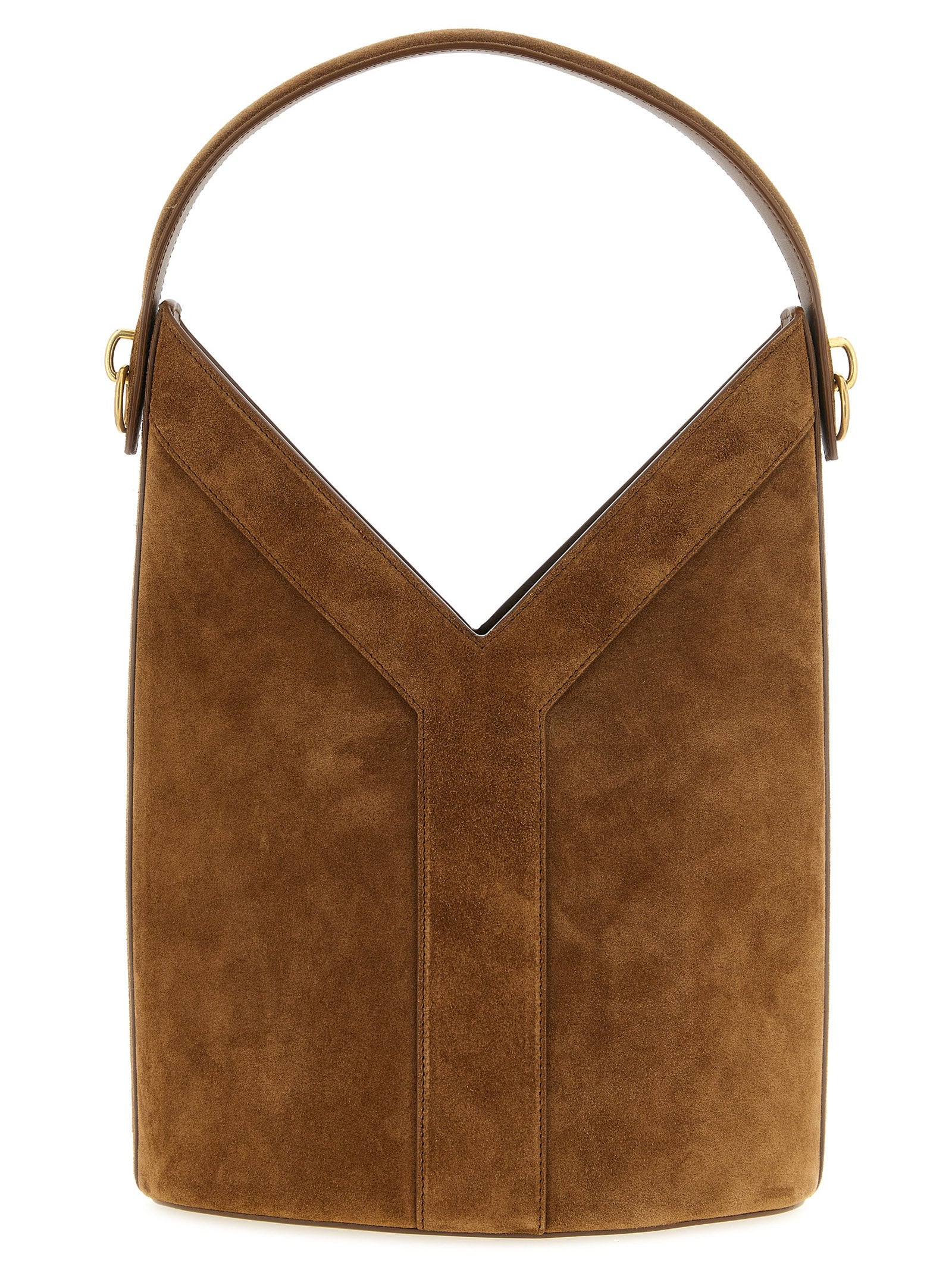 Brown Calfskin Shoulder Bag
