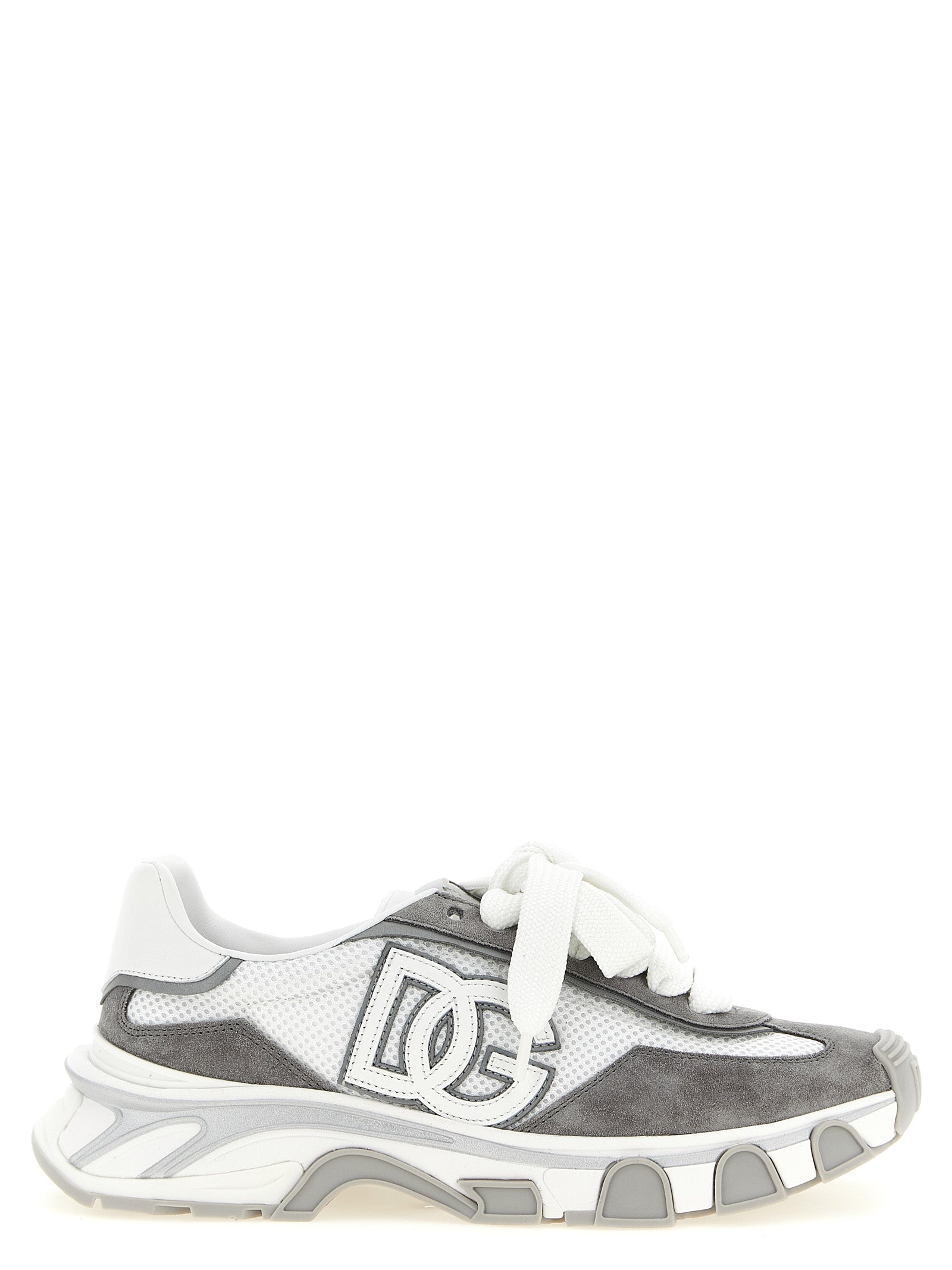 Gray Polyester Athletic Sneakers