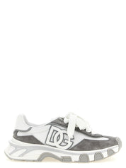 Gray Polyester Athletic Sneakers