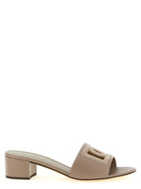Gray Calfskin Mules