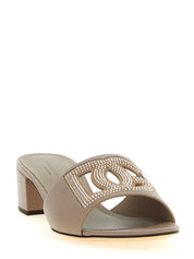 Gray Calfskin Mules