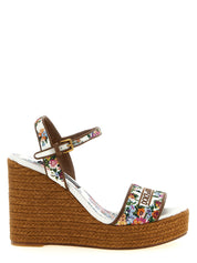 Multicolor Polyamide Wedge Sandals