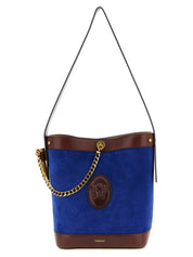 Blue Calfskin Shoulder Bag