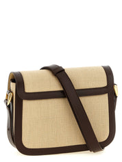 Beige Cotton Crossbody Bag