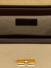 Beige Cotton Crossbody Bag