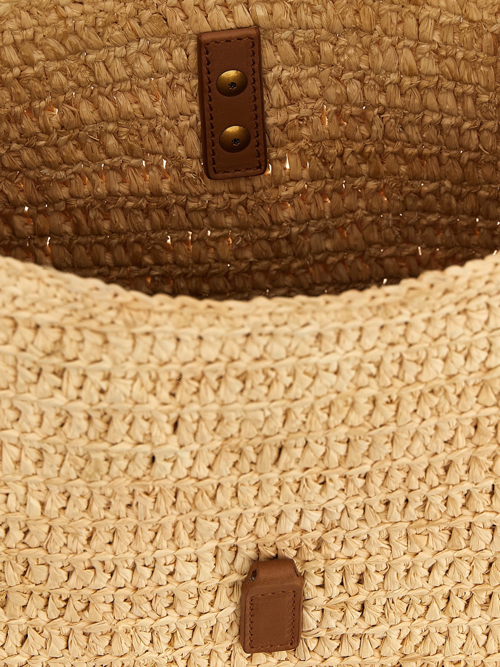 Beige Raffia Shoulder Bag